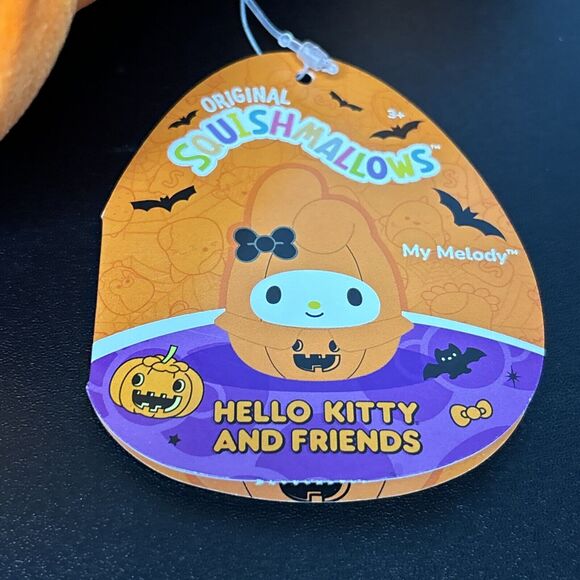 Squishmallows Hello Kitty and Friends 10 inch My Melody Halloween Pumpkin Plush - Picture 7 of 9